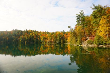 Pink Lake in autumn