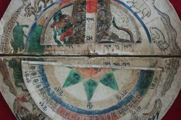 An astrological instrument used by the monk. 