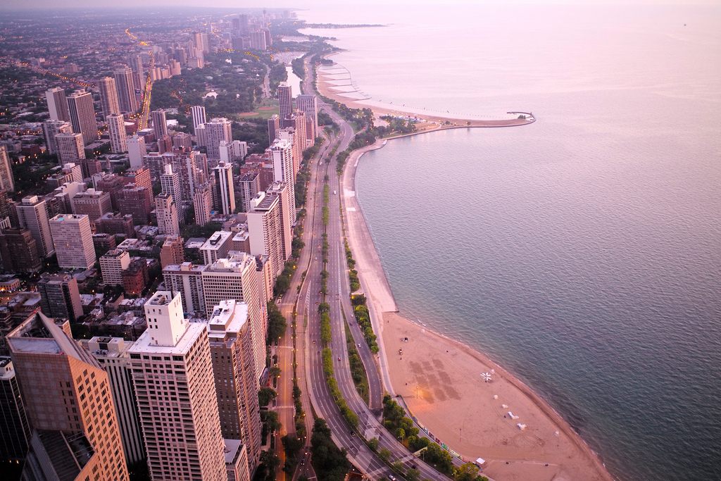 Chicago and Lake Shore Drive.