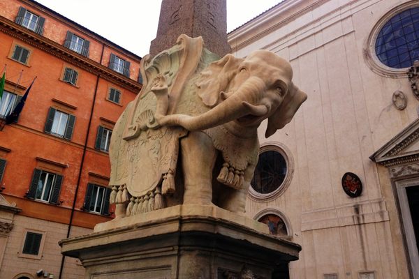 Obelisk at the Piazza della Minerva.