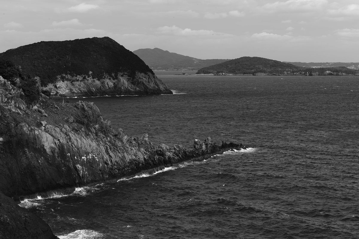 The windy, isolated coastline of Nozaki.