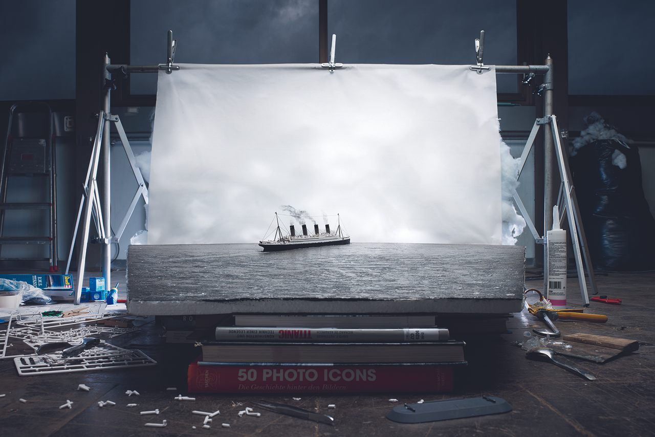 Making of <em>The Last Photo of the Titanic Afloat</em>, (by Francis Brown, 1912), 2014.