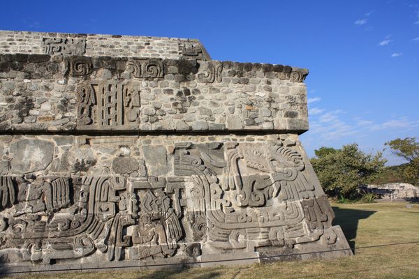 Reliefs on the Temple of the Feathered Serpent