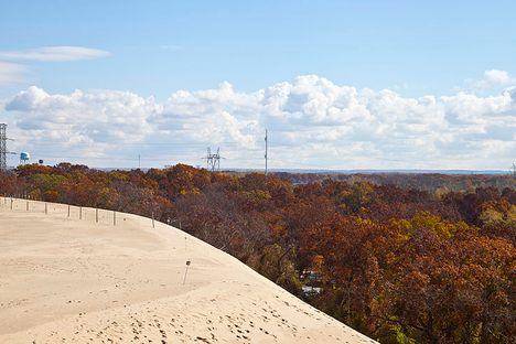 A view from the top of the dune.