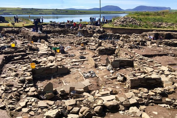 The excavation site on the Ness of Brodgar.