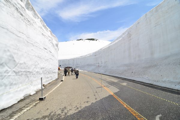 The wall of snow.