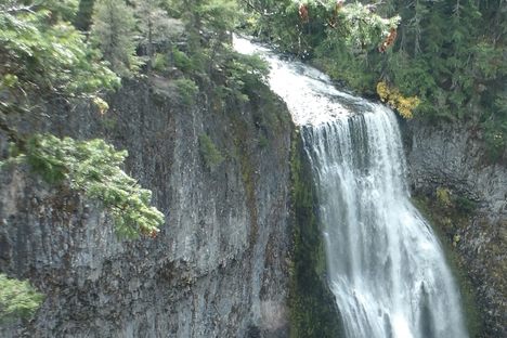 Salt Creek Falls from the viewing area in October
