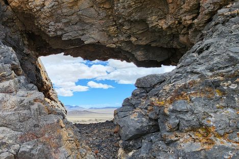 Looking east through Window Rock.