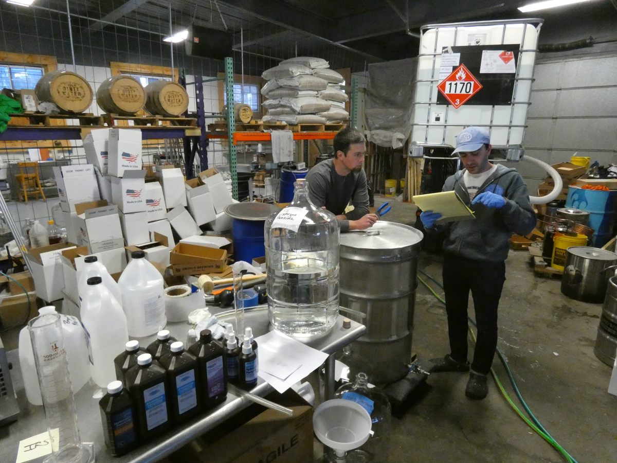 The distillery was quickly able to produce 40 gallons of sanitizer per day.