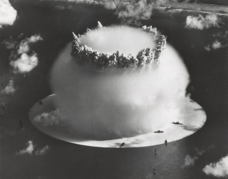 The most destructive part of the blast was the cloud of radioactive water. 