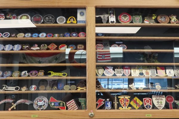 Coin Display inside Maine Troop Greeters Entrance.