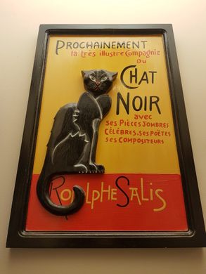 Black Cat 1896 Chat Noir 24x36 Paris French Cabaret Poster 