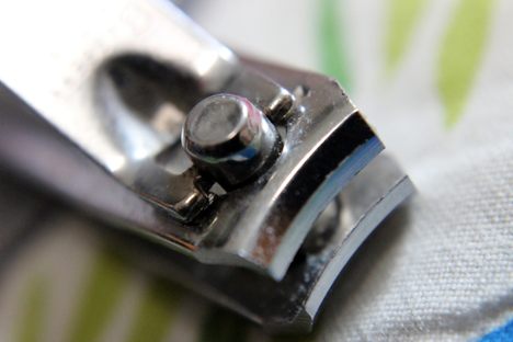 Nail clippers getting a close-up. 