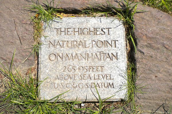 Manhattan Highest Natural Point Stone Plaque