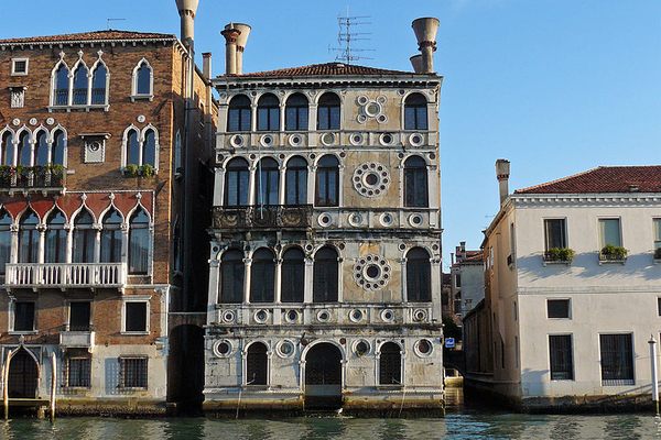 The Palazzo Dario on the Grand Canal in Venice.