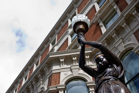 This is one of four statues that until recently stood outside the Shelbourne Hotel in Dublin.