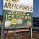 Billboards advertising garlic ice cream dot the roadways near Gilroy.