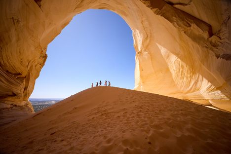 The Great Chamber offers views over the surrounding canyons.