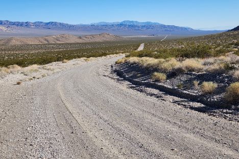 Looking east from Crankshaft Crossing toward Death Valley.