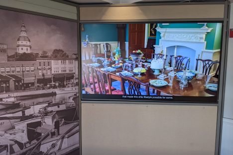 The exhibit starts with a short film that ties together several stories of Annapolis history explored in the city's network of museums.