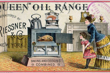 In the late 1800s, oil stoves started to make cooking slightly easier.