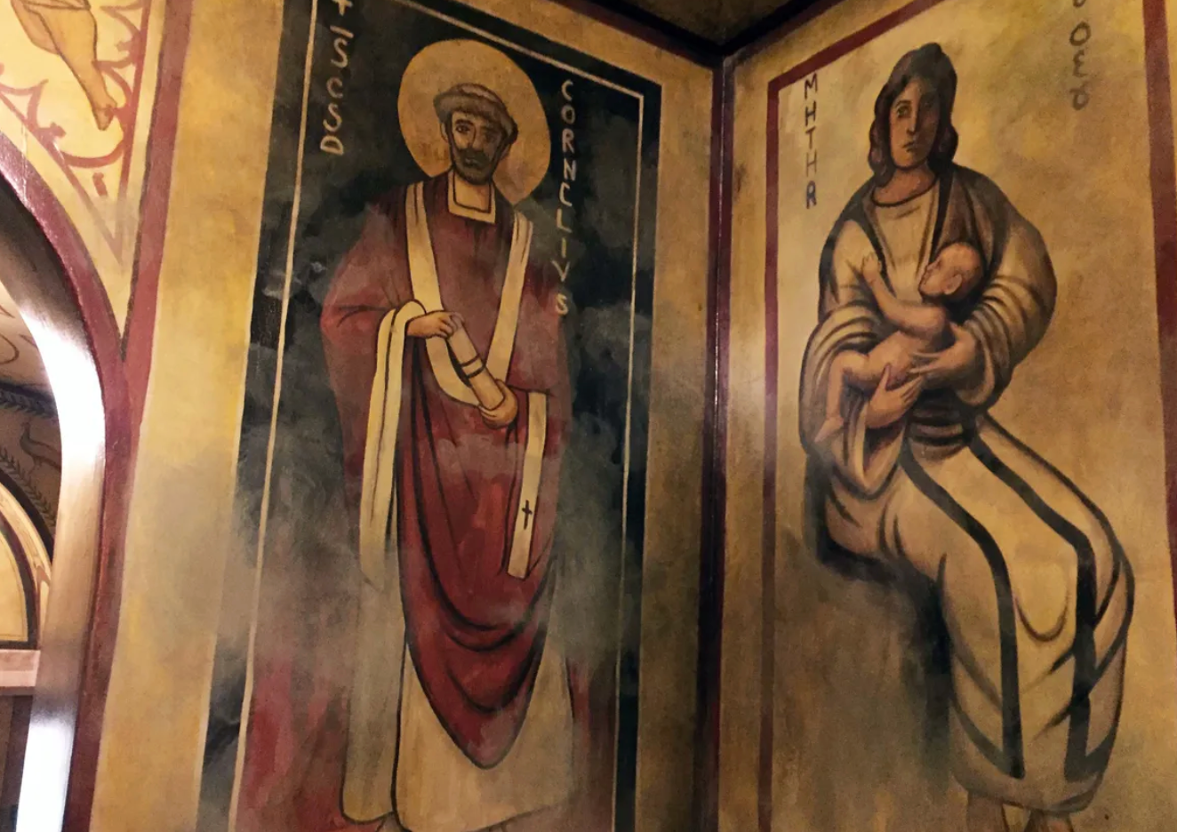 A Dan Brown-style entrance near the main altar.