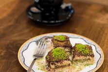 Order a coffee to accompany your order of sweets.