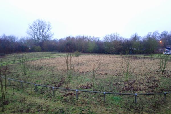 Ancient round barrow in an unlikely spot.