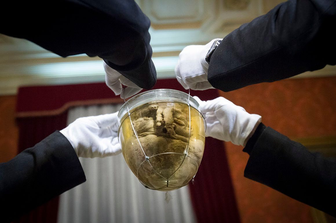 Dom Pedro's 224-year-old, 20-pound heart was sent from Portugal to Brazil for the 200th anniversary of the country's independence.
