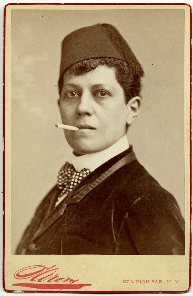The drag king Ella Wesner, who performed frequently in Coney Island.