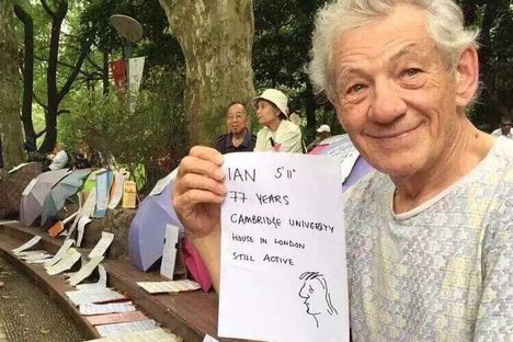 Ian McKellen Spotted at Shanghai's Marriage Market