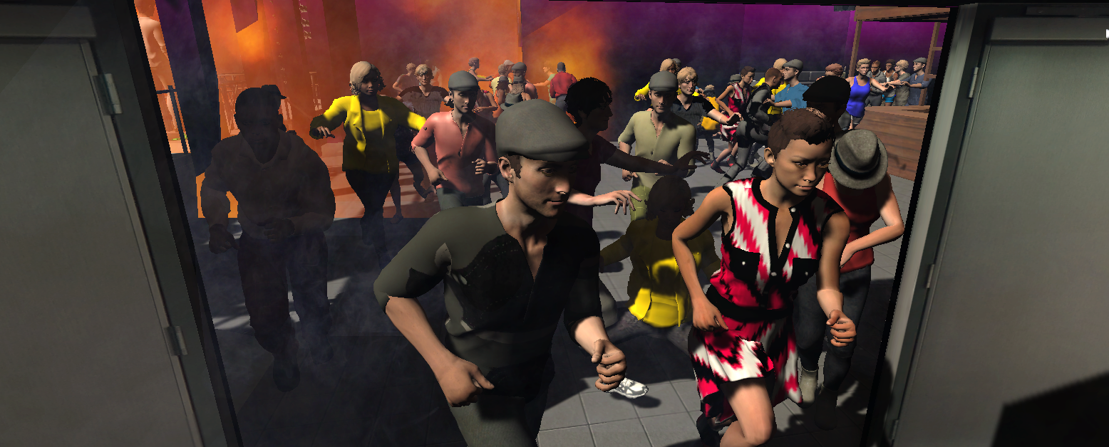 A screenshot of the Kiss nightclub simulation by the Virtual Reality Lab at Bowie State University.