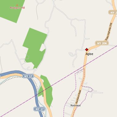 Where Agloe would have been on a map.