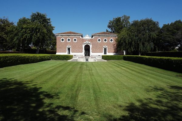 The library exterior.