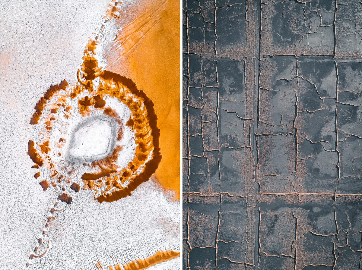 For Hegen, aerial photography "makes the dimensions of human force on earth visible.”