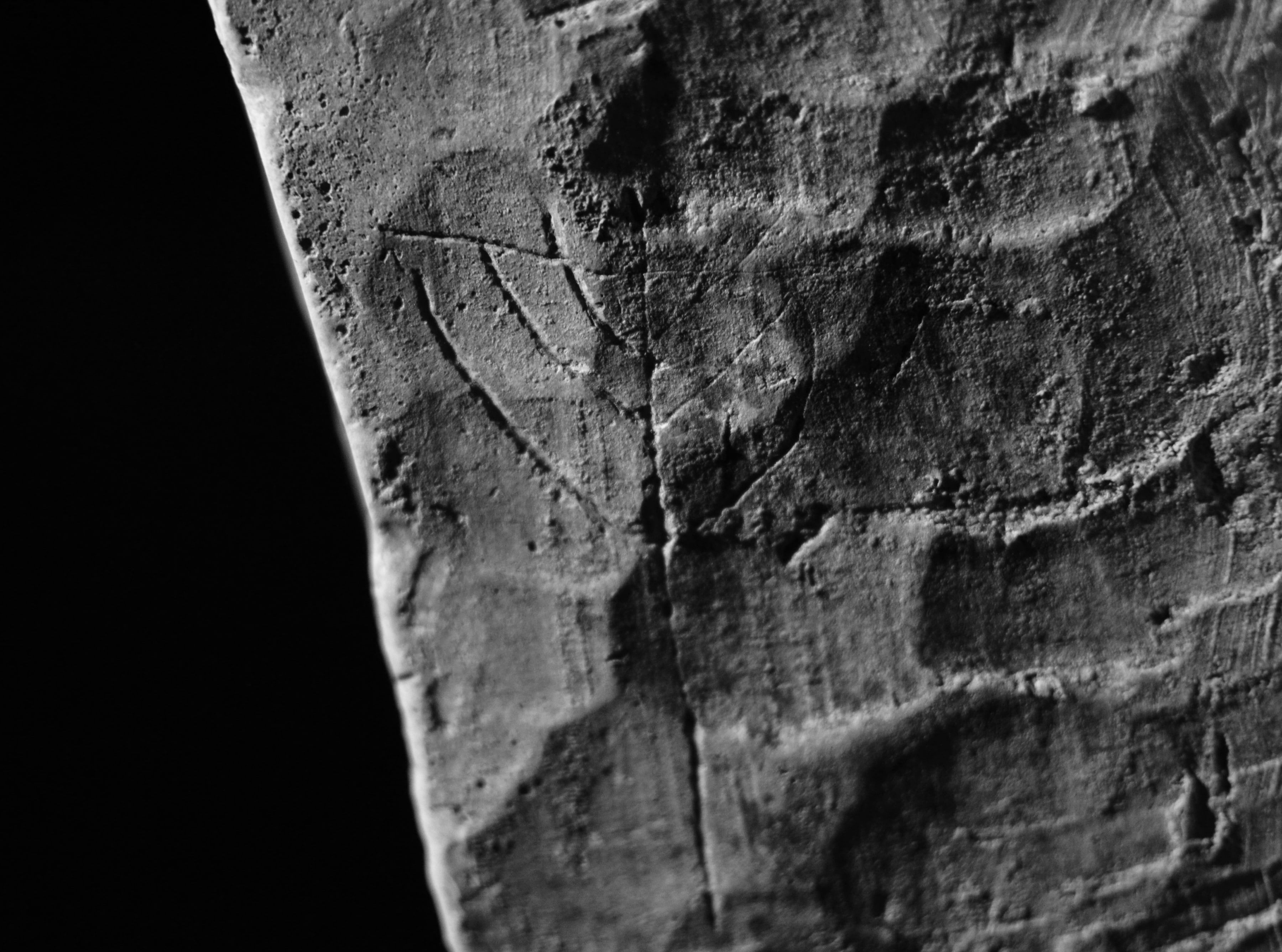 A menorah on a doorjamb in Catacomb 12, Beit Shearim, Israel.