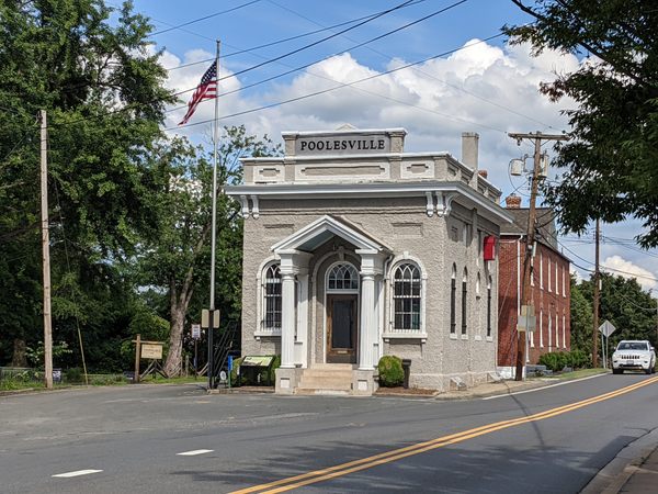 The Old Town Hall Bank Museum and Exhibit Hall in Poolesville, Maryland