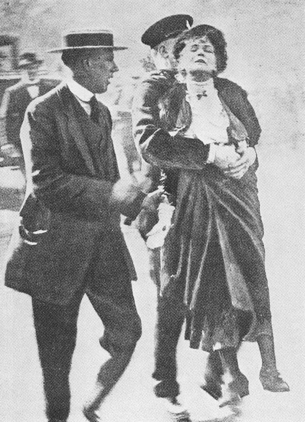 After her 1908 arrest, Emmeline Pankhurst told the court, "we are here not because we are law-breakers; we are here in our efforts to become law-makers." She was arrested six more times before British women got the vote.