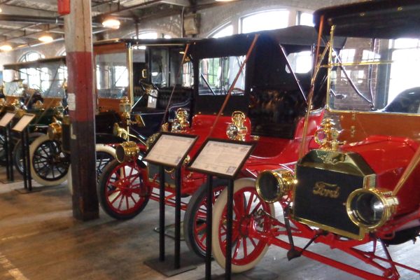 An assortment of Ford Model Ts at the Ford Piquette Avenue Plant.