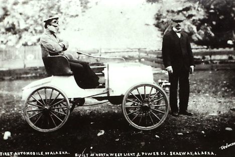 Built in 1905 from random porter cart parts, barstools, and a marine engine, The Sheldon was the first and only automobile manufactured in Alaska.