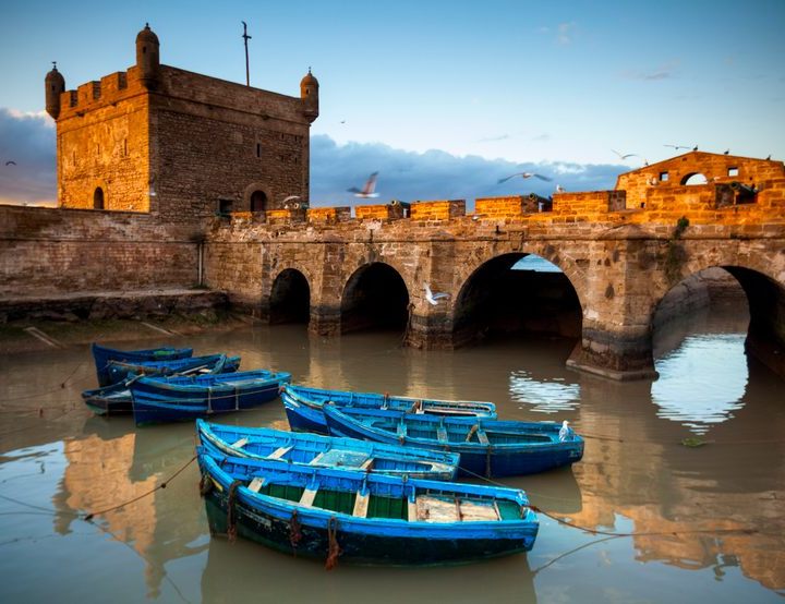 View from the water in Essaouira.