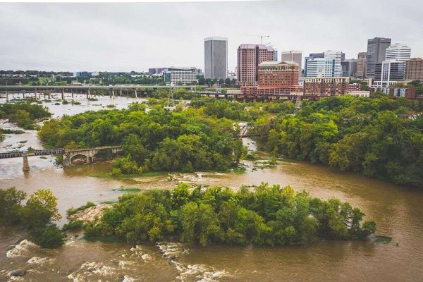 Sharp’s Island (in foreground) in the James River.