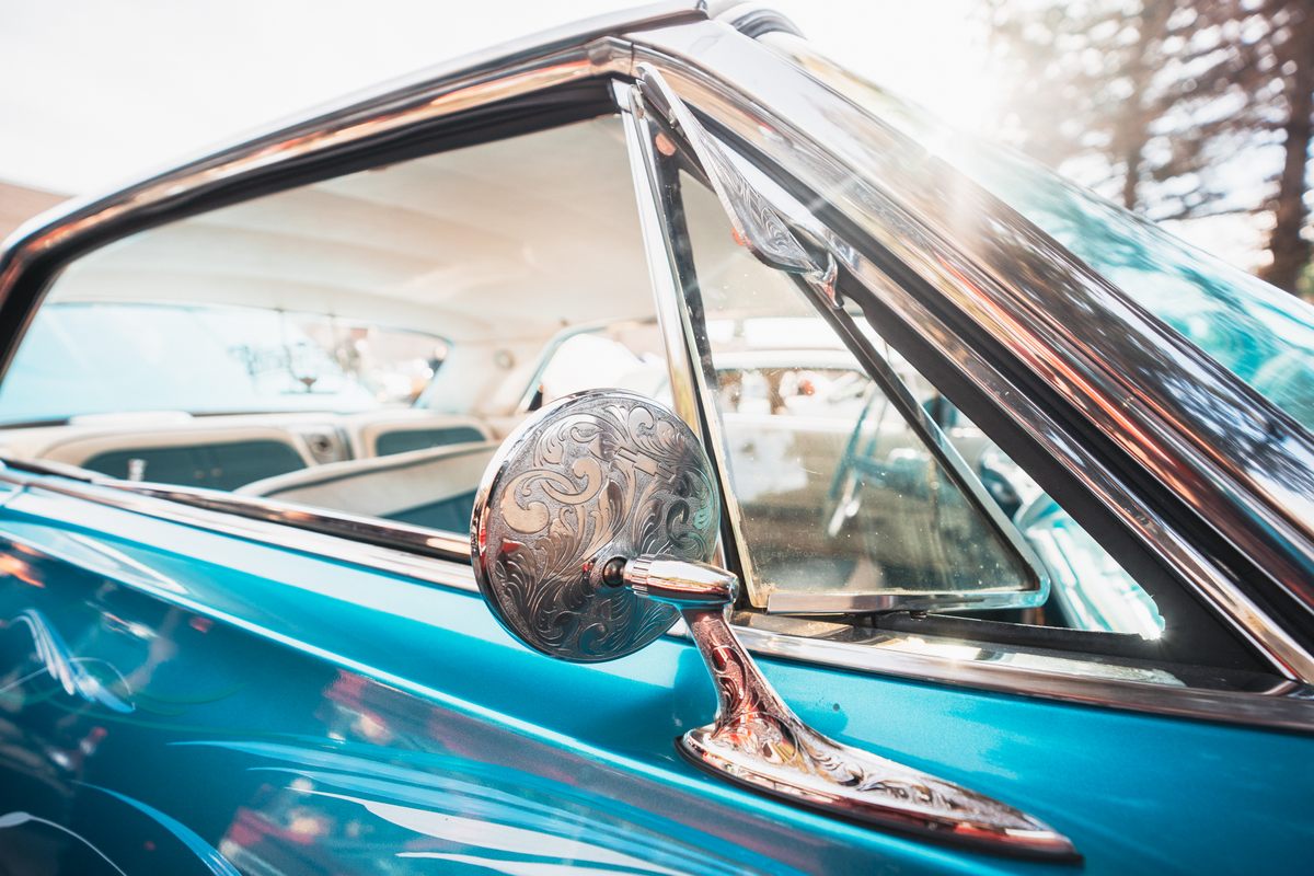 Many lowriders adorn their cars with Mexican American imagery, religious iconography, and traditional Indigenous symbols.