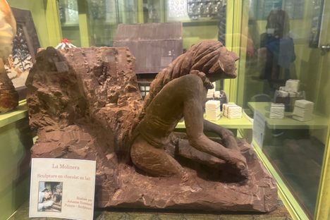 Chocolate sculpture.