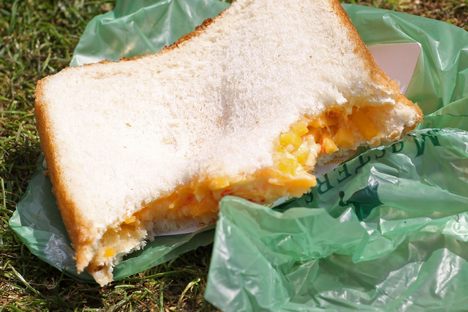 The Masters sandwich and its trademark green wrapper.