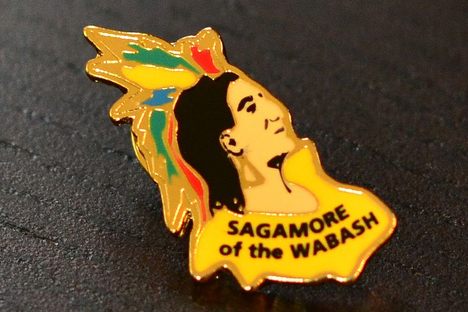 A Sagamore of the Wabash lapel pin.