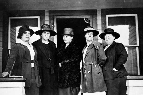 Meet the Jackson Town Council of 1920-23, aka the "petticoat rulers": (from left) Mae Deloney, Rose Crabtree, Mayor Grace Miller, Faustina Haight, Genevieve Van Vleck.