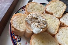 Simplicity is key: Just a slice of bread with a sprinkling of salt and pepper is the perfect accompaniment.