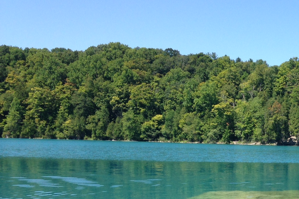 View from one of Green Lake's limestone reefs