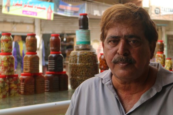 Mashood Shah Faheem inherited his father's achaar (pickle) shop.